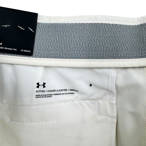 Under Armour NWT Women's Cream White Fitted Moisture Wicking Golf Pants 1272344 - Picture 10 of 11